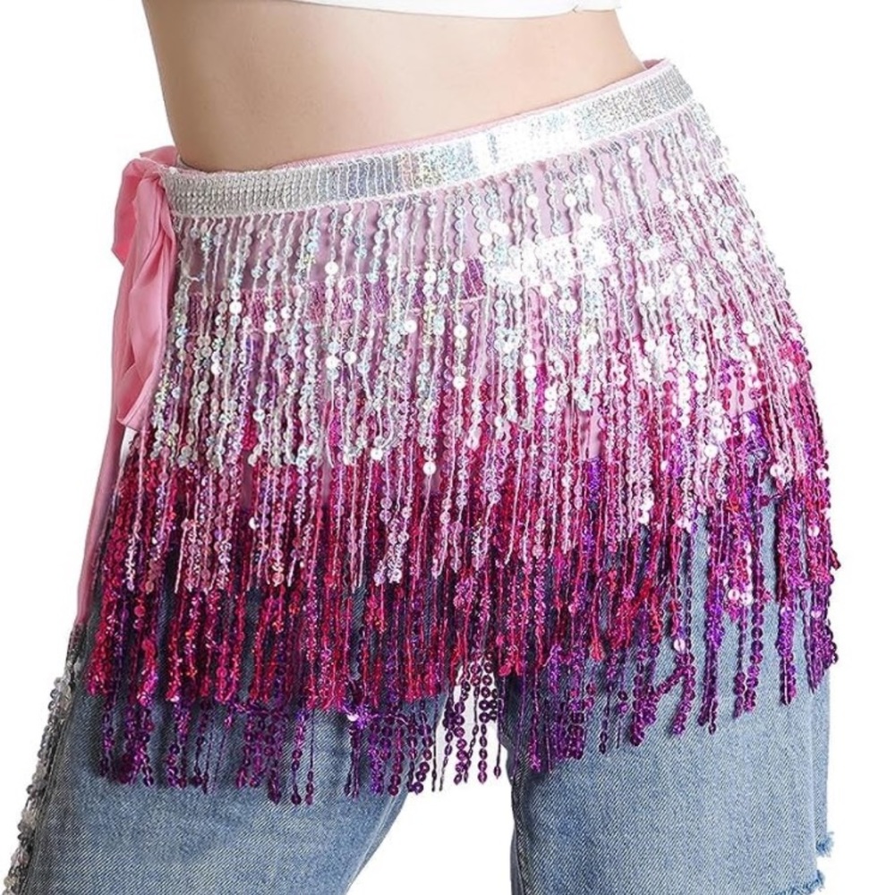 Sequin Multi Color Wrap Skirt